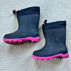 Kamik navy blue and pink winter boots